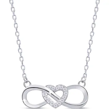Řetízek Stříbrný řetízek nekonečno se srdíčkem 2456