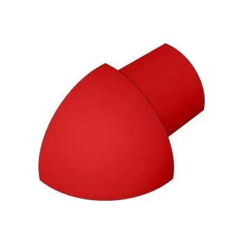 Stavební profil ACARA PRAHA s.r.o. SP15 vnější růžek k ukončovací liště C, PVC červená, 8 mm, 6 ks