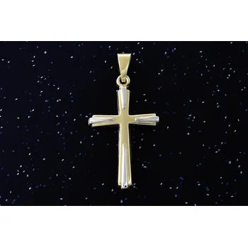 Přívěsek Zlatý křížek P083, Au 585/1000 14kt,váha 0,65g (14kt,váha 0,65g)