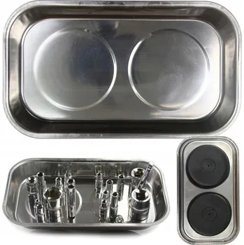 Magnetická miska obdélníková 240x140mm, 2 magnety MAR-POL M66806