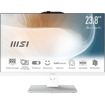 Stolní počítač MSI Modern/AM242TP 12M-1818CZ/23,8"/FHD/T/i5-1235U/16GB/500GB SSD/Iris Xe/W11H/Bílá/2R