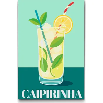 Malování podle čísel - Caipirinha Velikost: 40x60cm, Rámování: Pouze srolované plátno