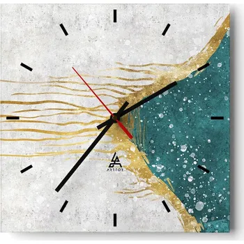 Hodiny Nástěnné hodiny do kuchyně 30x30 Minimalistické Stylové hodiny na skle Loft Tiché