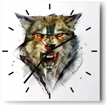 Hodiny Nástěnné hodiny do kuchyně 30x30 Abstrakce Stylové hodiny na skle Loft Tiché