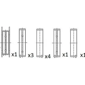 Kliková hřídel Hlavní ložiska klikového hřídele FAI AutoParts BM1022-STD