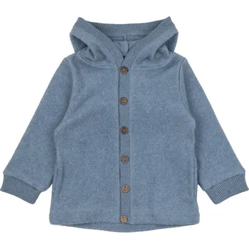 Chlapecká mikina Bavlněná fleecová dětská mikina s kapucí Faded Denim Melange Mikk-Line Velikost: 98