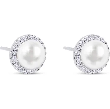 Náušnice Biju 3618 Stříbrné náušnice s perlou
