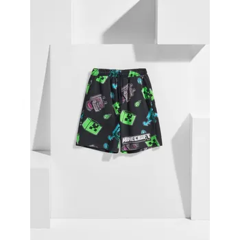 Chlapecká mikina Sinsay - Kraťasy Minecraft - černá - 371DZ-99X - 371DZ-99X-152
