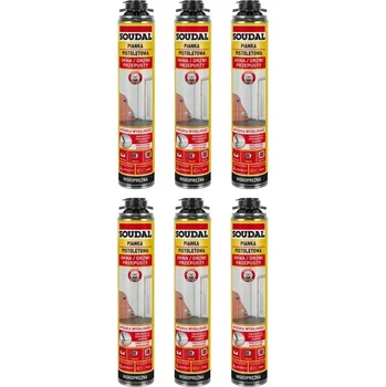 Montážní pěna SOUDAL Montážní polyuretanová pěna pistolová - 750 ml 121105 - 6 kusů