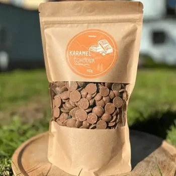 Čokoláda FitMar.cz Čokoládové pecičky - karamelová čokoláda Uzavíratelný sáček 250g
