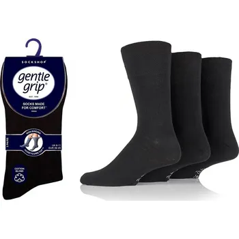 Pánské ponožky Pánské ponožky volný lem GENTLE GRIP SOMRG51BLK, vel. 39-45 černé 39-46 Černá