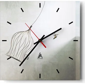 Hodiny Nástěnné hodiny do kuchyně 30x30 Abstrakce Stylové hodiny na skle Loft Tiché