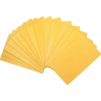 Jmenovka na stůl 100ks Prázdná Barevná Kovová Vizitka Etiketa Jmenovka 86x54mm Výběr Barev Zlatá