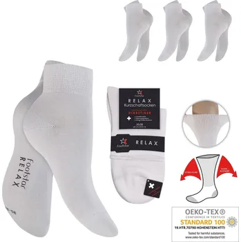 Pánské ponožky Ponožky kotníkové, extra volný lem N71001 43-46 Bílá