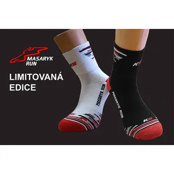 Pánské ponožky KS-MR ponožky Masaryk run, funkční froté chodidlo 42-44 Černá