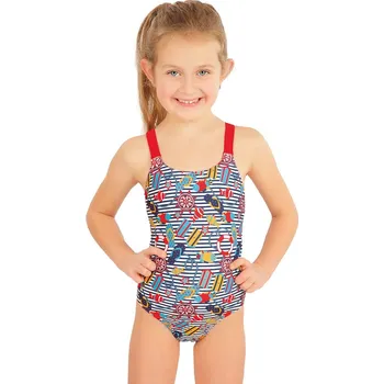 Dívčí plavky Dívčí jednodílné plavky LITEX proužky Velikost: 110