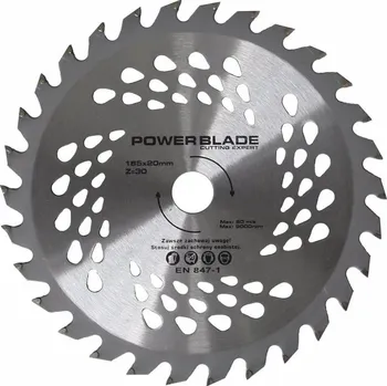Pilový kotouč Kotouč pilový s SK plátky (vidiový), 185x30Tx20mm POWER BLADE M09058