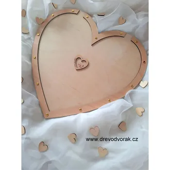 Svatební dekorace Dřevěné svatební srdce vhazovací Varianta: Menší srdíčka (3cm, 120 ks)