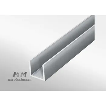 Stavební profil hliníkový U profil 25x25x2 délka: 4500mm