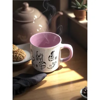 Sinsay - Hrnek s motivem koček - levandulová - 193FU-04X - 193FU-04X-ONE