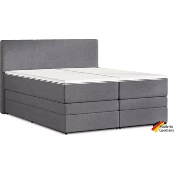 Postel Kontinentální postel Emma Premium boxspring 200x180 (typ II), tm. šedá (sawana 21)