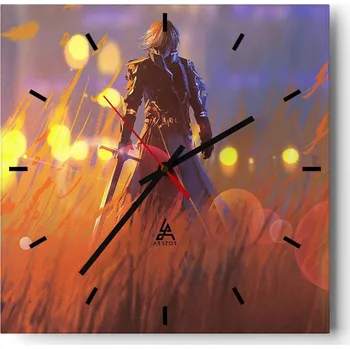 Hodiny Nástěnné hodiny do kuchyně 30x30 Abstrakce Stylové hodiny na skle Loft Tiché