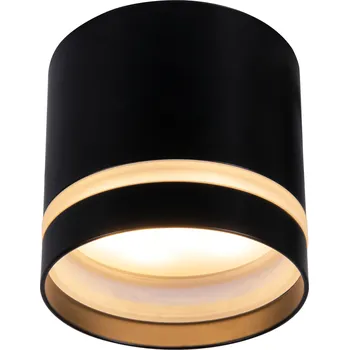 Mantra 8659 Split, stropní válcové svítidlo s průsvitným proužkem 1xGX53, černá, průměr 8,4cm