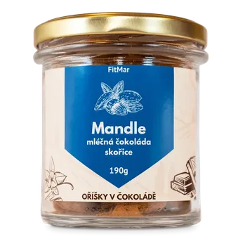 Cukrovinka FitMar.cz Mandle v mléčné čokoládě a skořice 190g