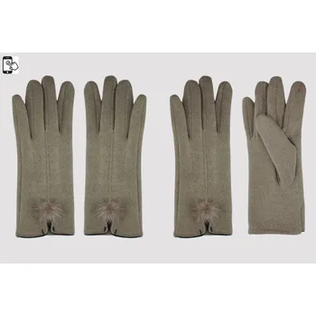 Rukavice cenová akce Dámské luxusní prstové rukavice dotykové, vel. 23 béžové 23 Béžová