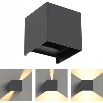 Nástěnné svítidlo Venkovní LED nástěnné svítidlo 2x3W 3000K IP54 Černé fasádní