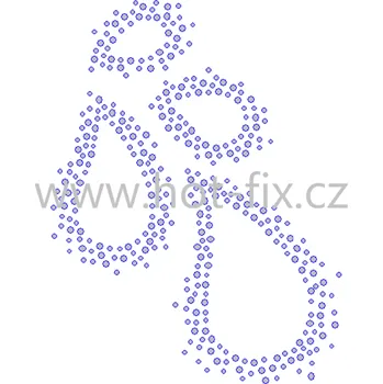 A114-P - slzy nažehlovací hot-fix kamínková aplikace na dres, kostým, textil, rozměry cca 16,7x22,0cm barva: broušené kameny barva 101/N Crystal /stříbrná