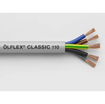 elektrický kabel ÖLFLEX CLASSIC 110 5G 1,5 Ovládací kabel s izolací PVC odolný vůči vlhkosti