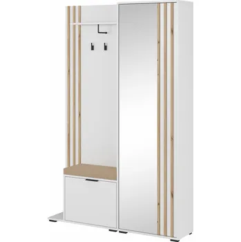 Předsíňová stěna Předsíň NELLY - bílá + dub artisan