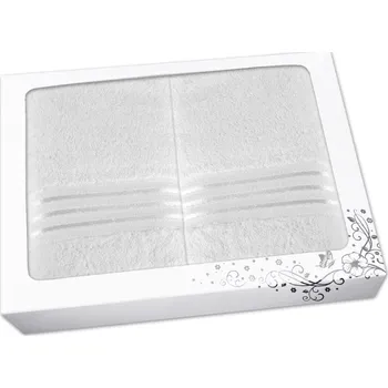 Sada ručníků a osušek Dárková sada ručníku a osušky LINIE bílá