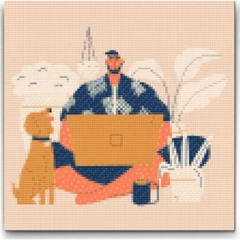 Diamantové malování Diamantové malování - Ilustrace - Práce z domova Velikost: 30x30cm, Rámování: Pouze srolované plátno, Diamanty: Kulaté