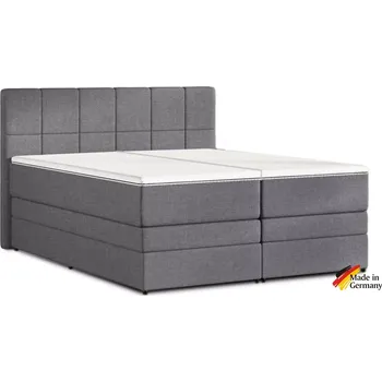 Postel Kontinentální postel Emma Premium boxspring 200x180 (typ I), tm. šedá (sawana 21)