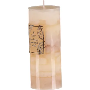 Svíčka Autronic Svíčka aromatická - vanilka, parafín, krémové odstíny. - SVW1401 CRM