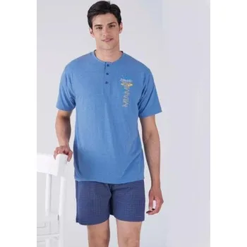 Pánské pyžamo Pánské pyžamo Karelpiu KC8247 šedá M