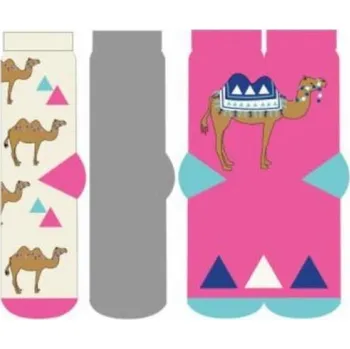 Dámské ponožky cenová akce WILD FEET design vzorované ponožky CAMEL 37-42 Mix barev