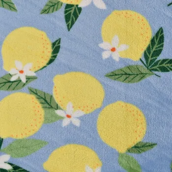 Strima Double fleece s citróny - modrá