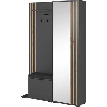 Předsíňová stěna Předsíň NELLY - černá + dub artisan