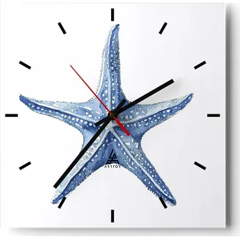 Hodiny Nástěnné hodiny do kuchyně 30x30 Hvězdice Stylové hodiny na skle Loft Tiché