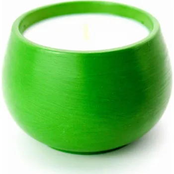 Svíčka Přírodní sójová svíčka – vonná, zelená nádoba z гипсовой штукатурки, dárek