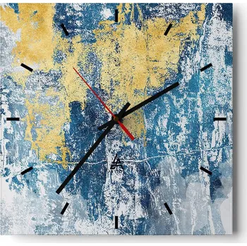 Hodiny Nástěnné hodiny do kuchyně 30x30 Abstrakce Stylové hodiny na skle Loft Tiché