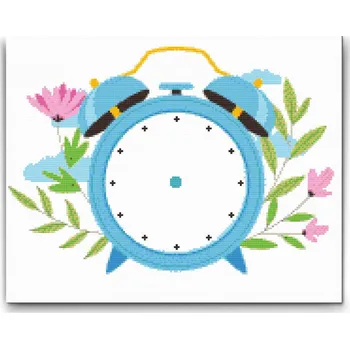 Diamantové malování Diamantové malování - Jarní budík Velikost: 30x40cm, Rámování: Pouze srolované plátno, Diamanty: Kulaté