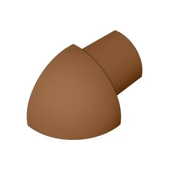 Stavební profil ACARA PRAHA s.r.o. SP15 vnější růžek k ukončovací liště C, PVC tm. karamel, 8 mm, 6 ks