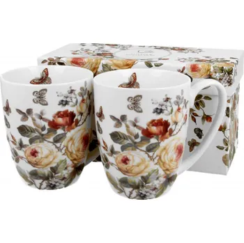 DUO Gifts DG - Porcelánové hrníčky ZAHRA, Růže v dárkové krabičce - 2*380 ml