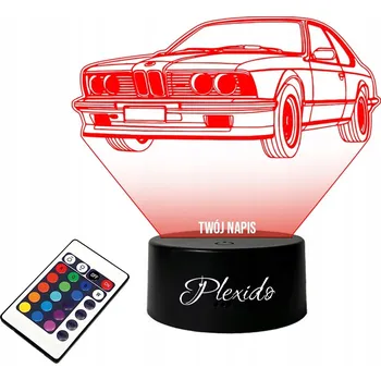 Lampička LAMPKA na SKLE Auta BMW 635 CSI M Paket 3D LED RGB + DÁLKOVÝ OVLADAČ 16 BAREV