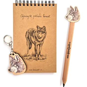 Dárkový potravinový koš Lesní svět Dárkový balíček - Vlk "S"