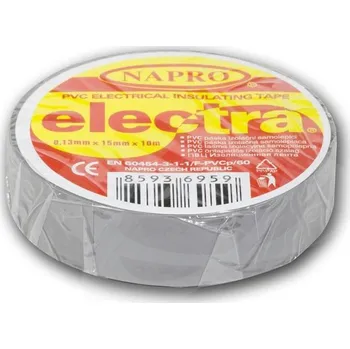Izolační páska Izolační páska Napro electra PVC 0,13 mm x 15 mm x 10 m, šedá (15X10S)